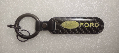 Брелок "Ford" карбон, золотой (1 шт.)