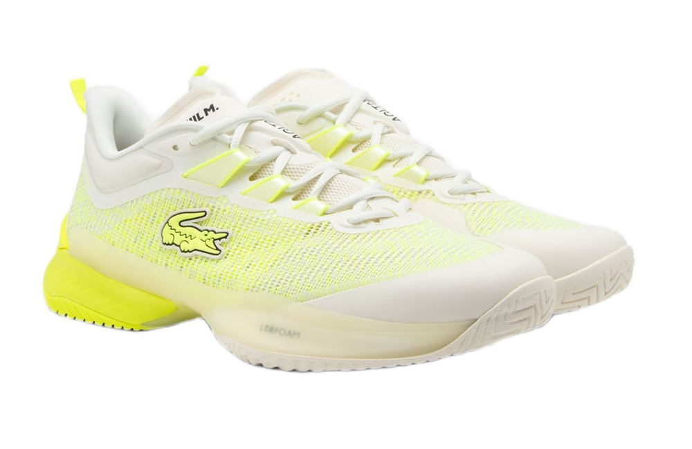 Мужские кроссовки теннисные Lacoste Sport AG-LT23 Ultra - off white/yellow