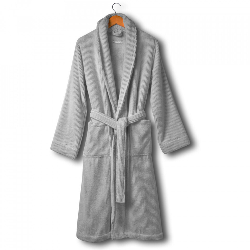 Халат L'appartement Slim Ribbed серый