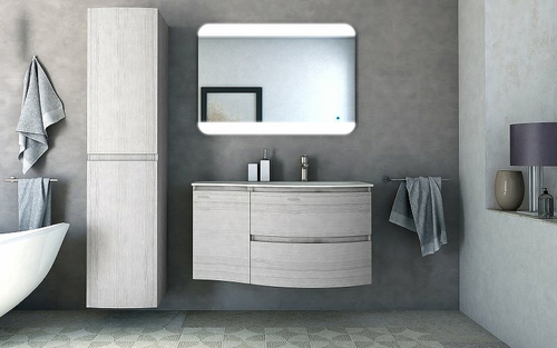 Тумба Cezares Vague 34 L 54849 подвесная Rovere sbiancato