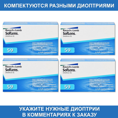 Ежемесячные контактные линзы Soflens 59 (комплект 24 линзы)