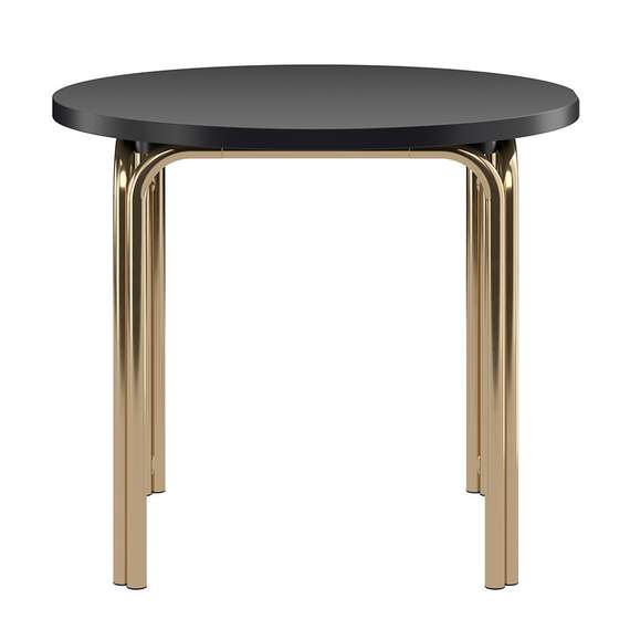 Столик кофейный ror, Ø50 см, латунь/черный
