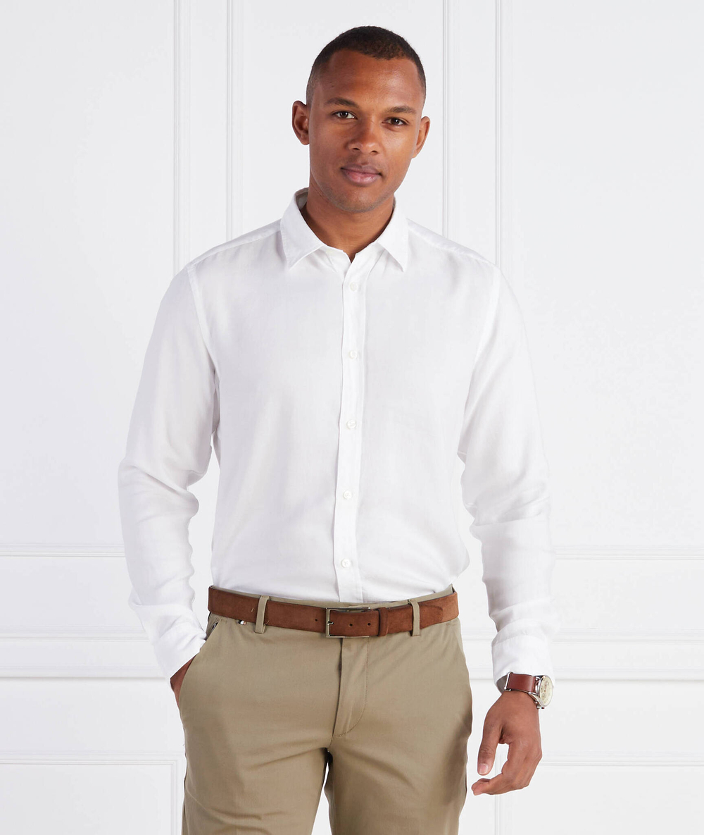 Рубашка S-LIAM-kent-C1-233 BOSS BLACK - белый(50497053)