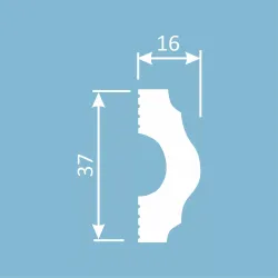 Молдинг Ecopolymer, 37x16 мм