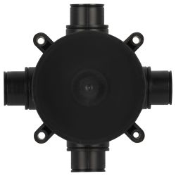 Коробка установочная ЭРА KUM-70-72 черная 70х72мм для монолитного строительства 4 входа IP44