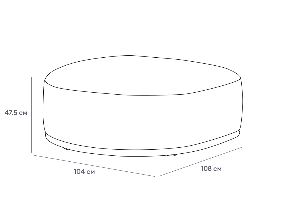 Пуф торцевой Fabro