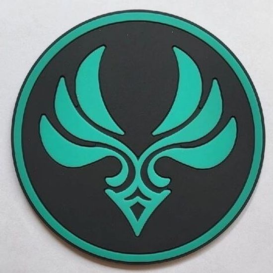 Подставка (костер под бокал) "Genshin Impact", элемент Anemo/Анемо