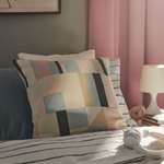 Чехол на подушку IKEA LYKTBARARE (ЛЮКТБЭРАРЕ), Светло-бежевый с рисунком, 50x50 см