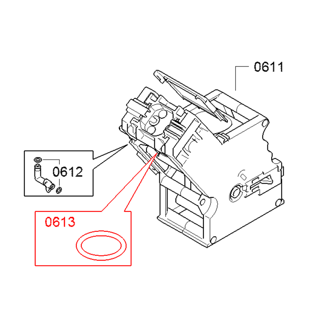 Уплотнитель заварочного блока кофемашины Bosch VeroBar, VeroCafe, 38x4 мм, 625379A