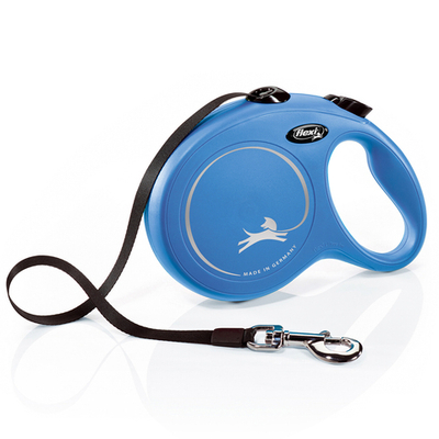 Рулетка flexi NEW LINE Classic L (до 50 кг) лента 8 м синяя
