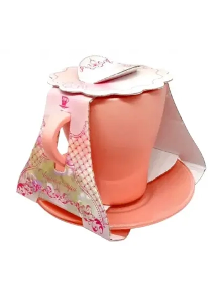 Чайная пара 250 мл , коралловый