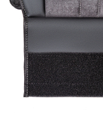 Чехлы Люкс Scania 6 серия высокое/низкое сиденье (экокожа, черный, серая вставка)