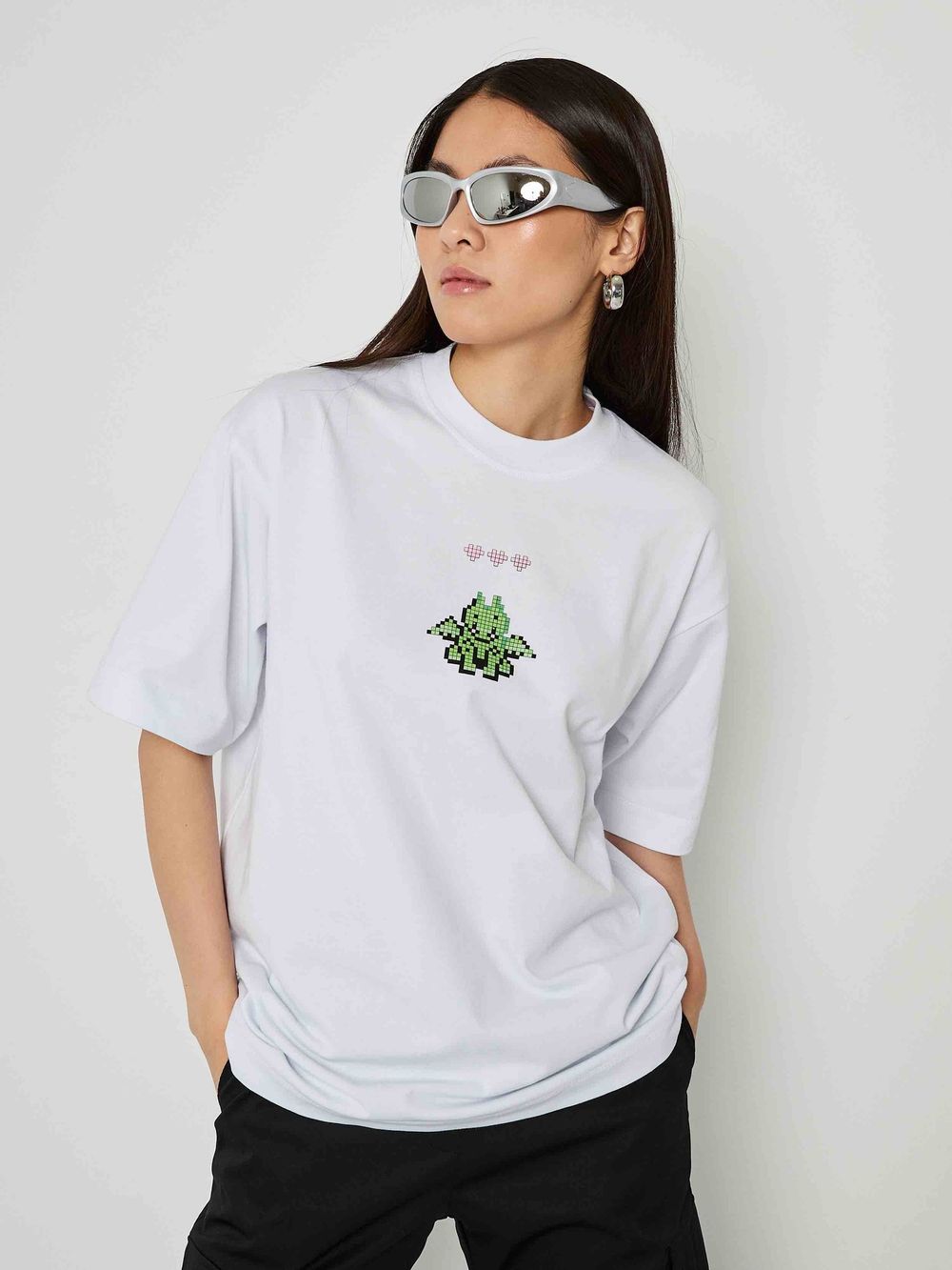 Футболка Toccotwo Tetris dragon silkscreen белая