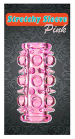 Розовая насадка на пенис с шипами и шишечками