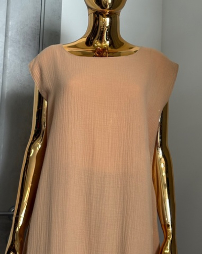 Платье песочное /платье нижнее /муслин