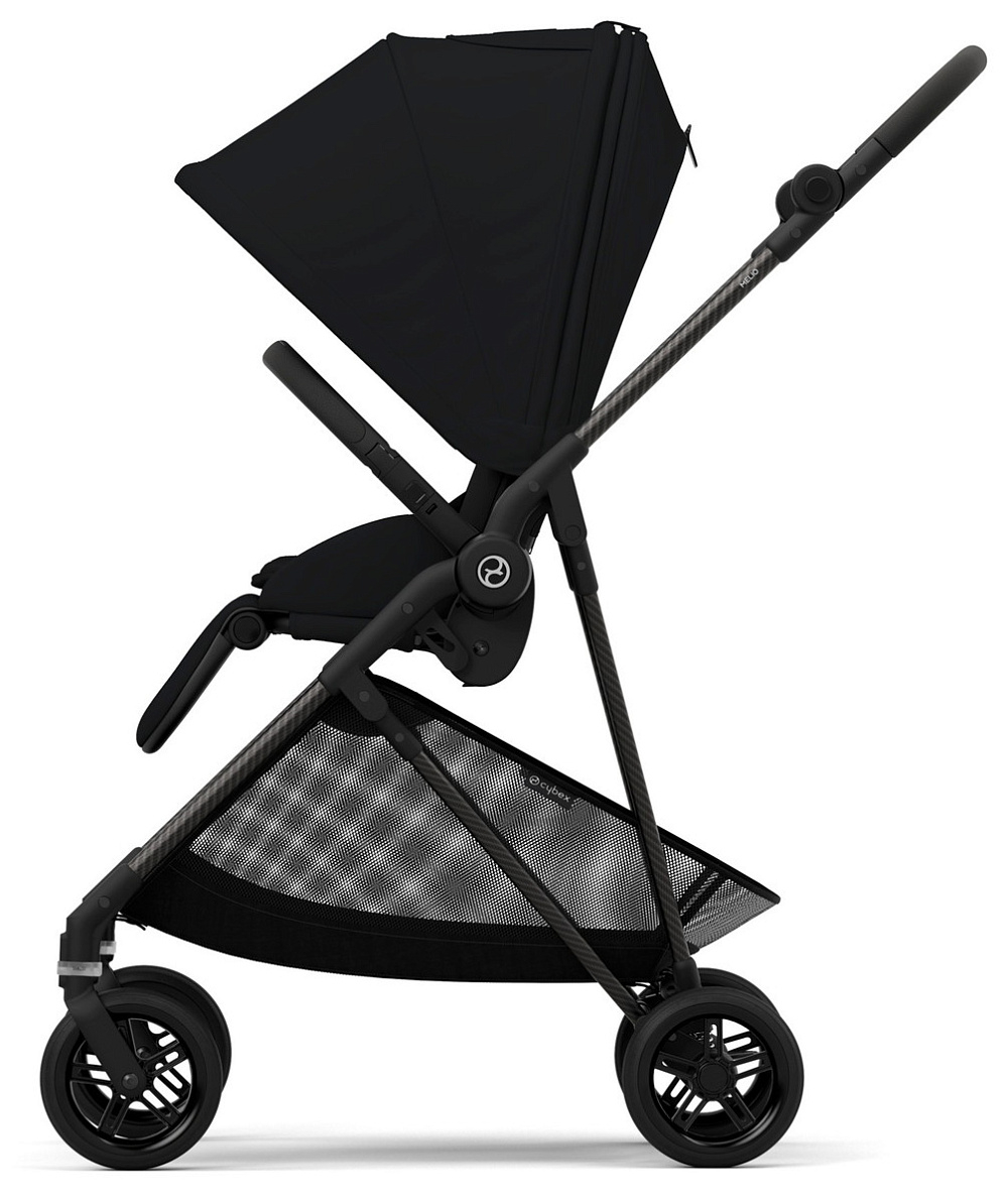 Коляска Cybex Melio Carbon 2 в 1 Magic Black с дождевиками