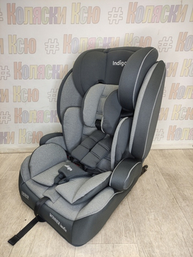 Автокресло детское Indigo Winner Isofix группа 1/2/3 (9-36) т.серый-св.серый