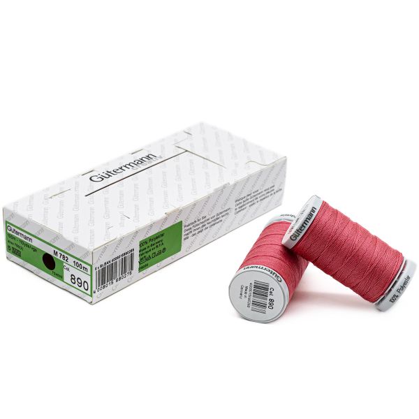 Нитки суперкрепкие Gutermann Extra Strong M782 №40 (100 метров), 5 кат. | 890 т.пурпурно-розовый