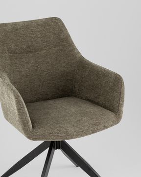 Стул обеденный поворотный Eva серо-зеленый