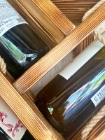 Винная полка настенная деревянная