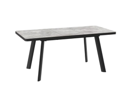 Стол LEON LUX RADIAL-140, раздвижной 140(180)х85, STONE GREY ST CER/ЧЕРНЫЙ, (2 упак.)