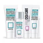Набор миниатюр ROVECTIN Rovectin 4-Step Try Me KIT (гель для умывания 20 мл, лосьон 15 мл, бальзам для лица  10 мл, солнцезащитный крем 10 мл, косметичка)