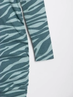 Платье-лапша в рубчик для девочки облегающее на осень