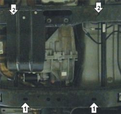 Защита Разд. коробки. 5 мм, Алюминий. для Hummer H3 2005-2010 MOTODOR.35704