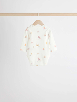 Боди с длинным рукавом для малышей Next N95-305, 5 шт., Белый, Розовый, Салатовый