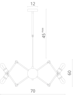 Люстра на штанге Divinare FORMICA 3037/03 SP-12