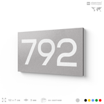 Номер на дверь 792, табличка на дверь для офиса, квартиры, кабинета, аудитории, склада, серая 120х70 мм, Айдентика Технолоджи