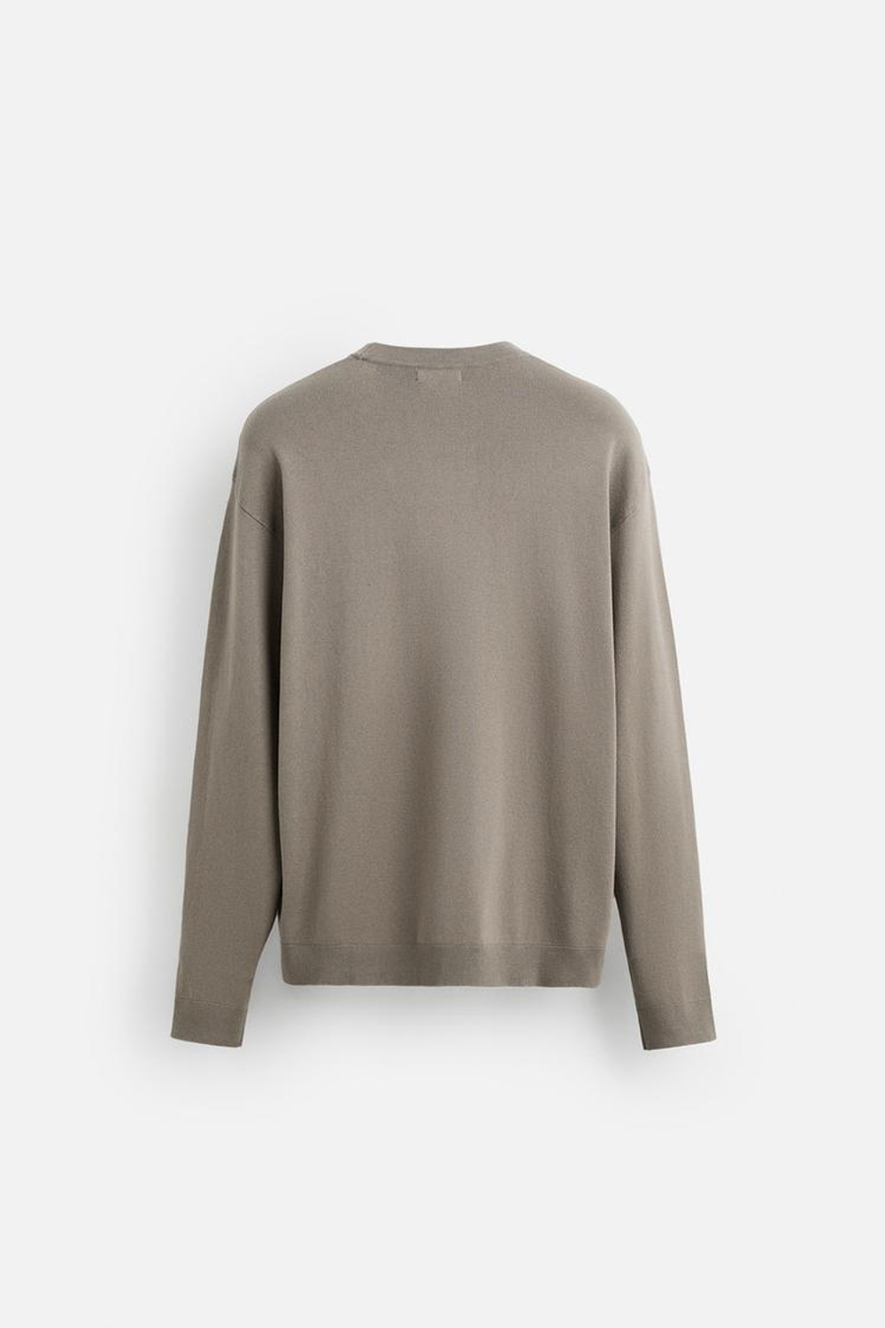 ZARA СВИТЕР ИЗ ВИСКОЗЫ С РЕЛЬЕФНЫМ УЗОРОМ, СЕРО-КОРИЧНЕВЫЙ