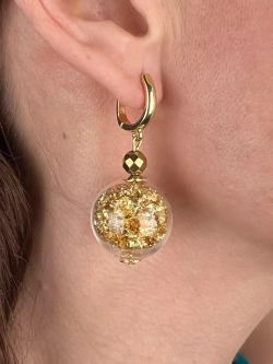 Серьги женские бижутерия из муранского стекла подвески