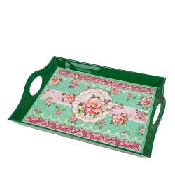 Поднос сервировочный "Цветочные кружева" 35,5*26,5*6см. (полимерные материалы)