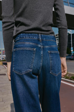 ZARA ДЖИНСЫ RELAXED SLIM С НИЗКОЙ ПОСАДКОЙ Z1975, СИНИЙ