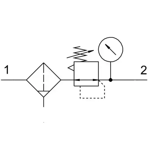 LFR-1/2-D-MIDI Фильтр-регулятор давления G1/2, 16 бар, 40 Мкм, с манометром