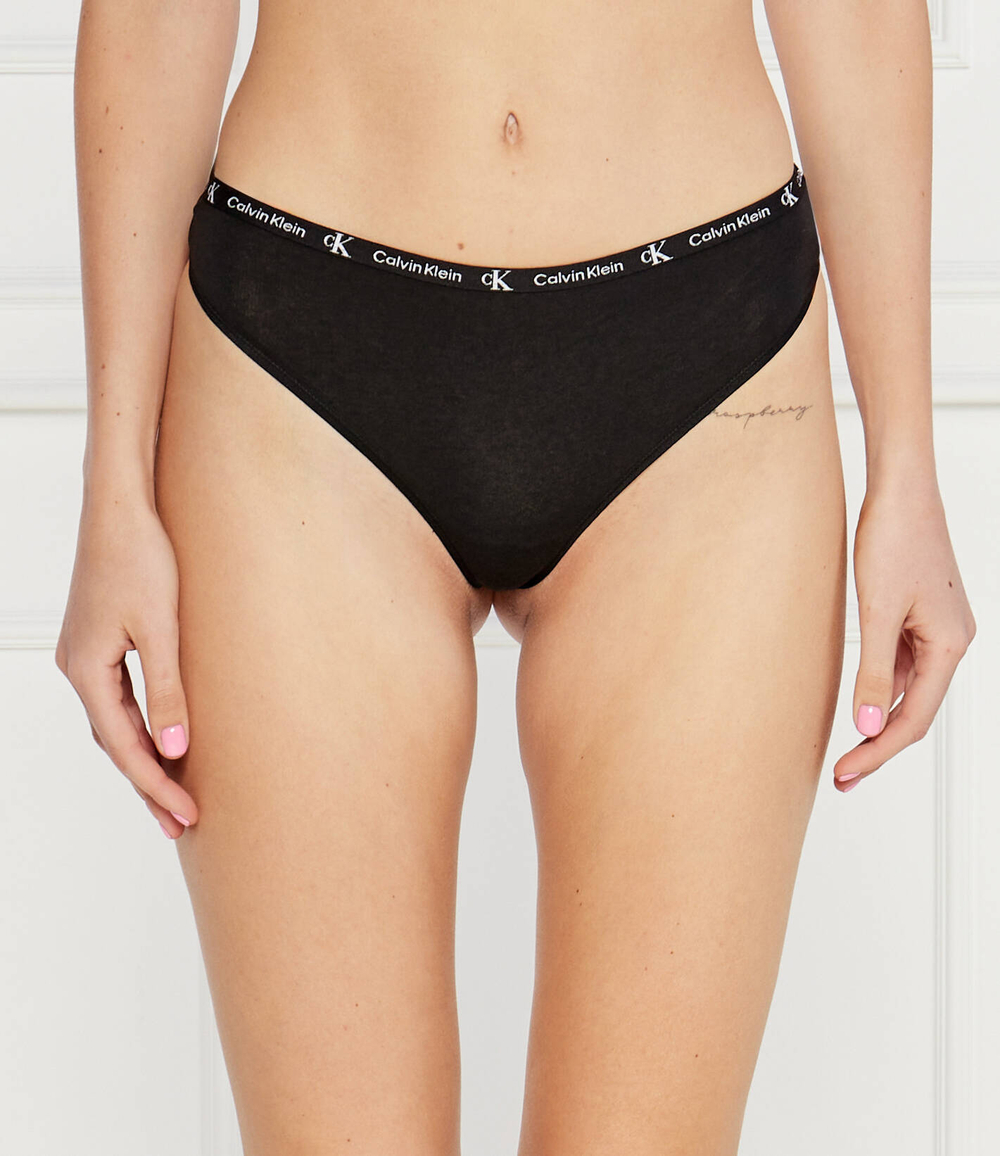 Стринги 2 пары Calvin Klein Underwear - черный(000QD3990E)