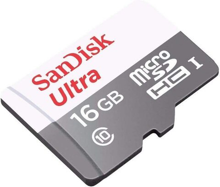 Карта памяти SanDisk Ultra microSDHC 16GB UHS-I, R 80 МБ/с