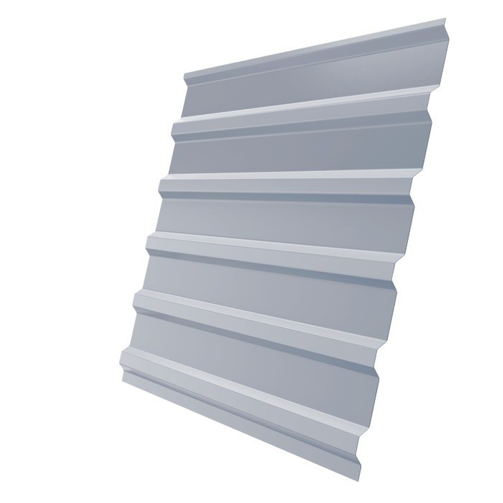 Профнастил С20 Железный Форт Pe 0,7 мм RAL 9006 бело-алюминиевый