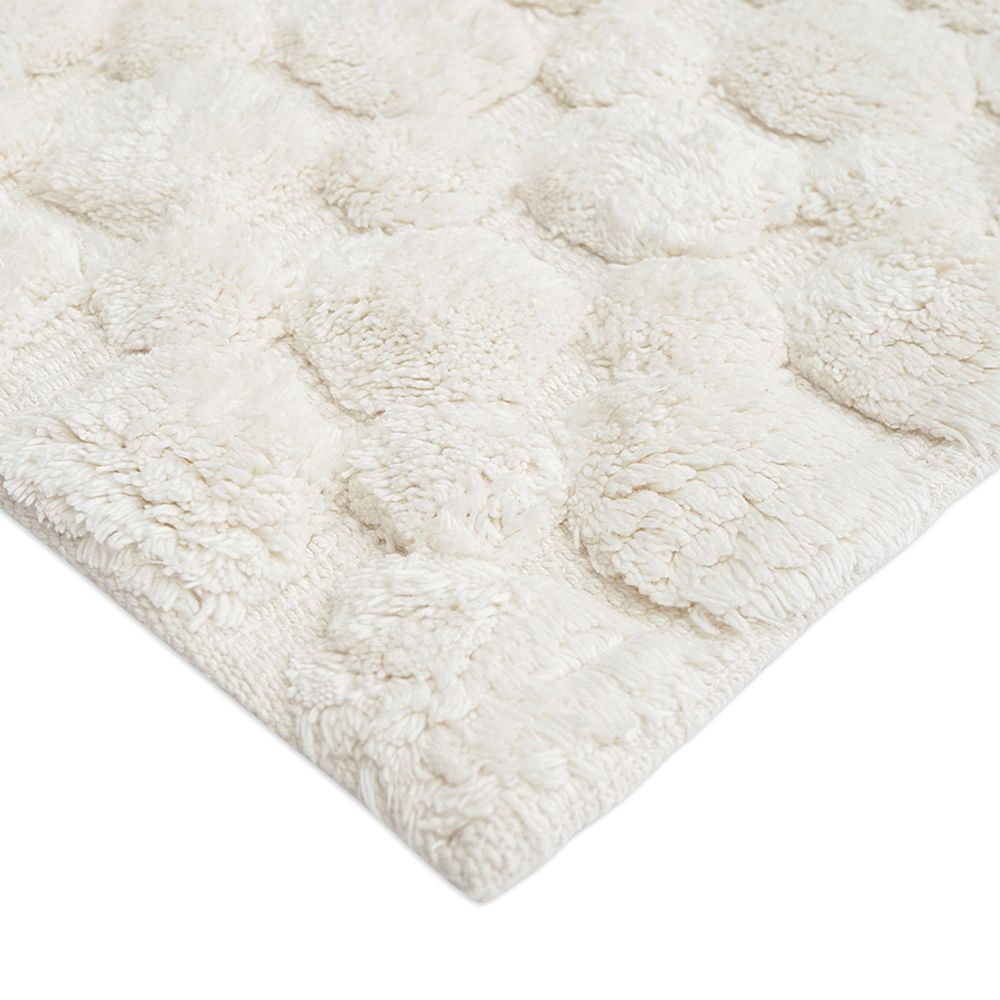 Коврик для ванной Bubbles белого цвета из коллекции Essential, 50х80 см