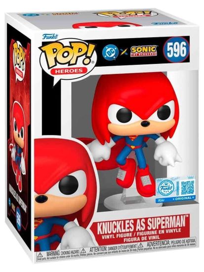 Фигурка Funko POP! Heroes DC х Sonic the Hedgehog Knuckles as Superman (596) 88908 / Фигурка Фанко ПОП! по мотивам серии игр "Соник", Наклз