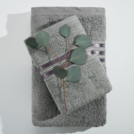 Набор полотенец Гранд 70х140 + 50х90 серый