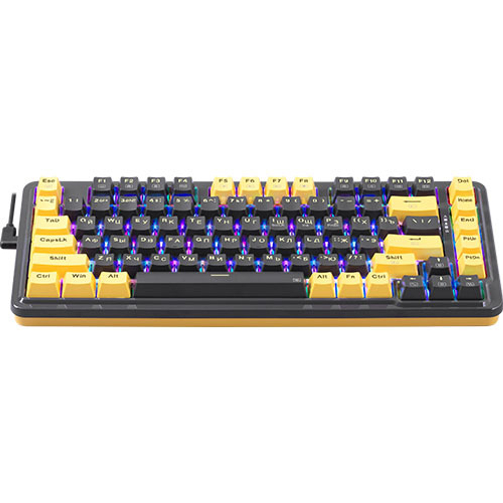 Механическая клавиатура Defender Elf, фиолетовый + желтый