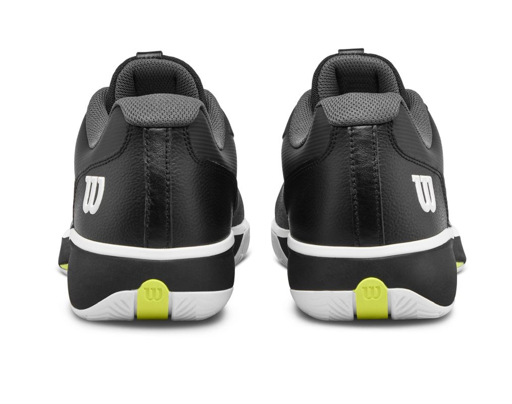 Мужские кроссовки теннисные Wilson Rush Lite 5 - black/white/safety yellow
