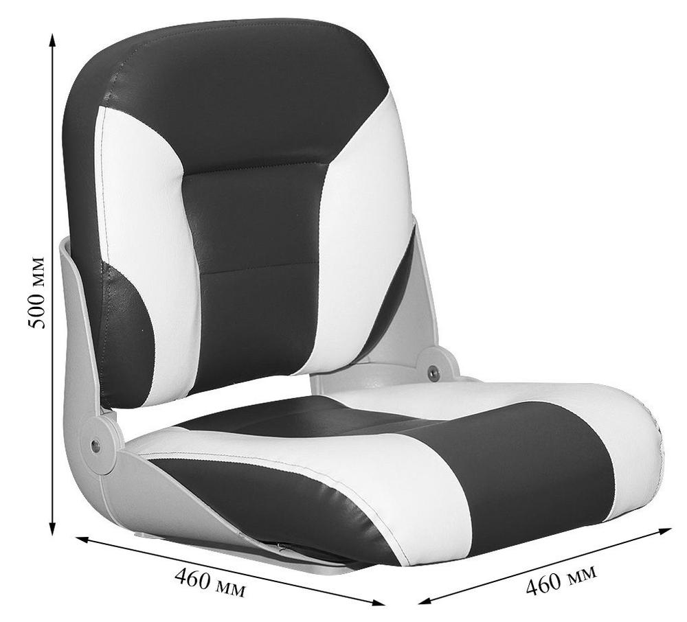 Сиденье типа "Sport low back", белое с синим (10253852)