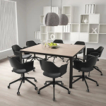 Конференц-стул на колесиках - IKEA FJÄLLBERGET/FJALLBERGET/ФЬЕЛЬБЕРГЕТ ИКЕА, 71х86х71 см, черный