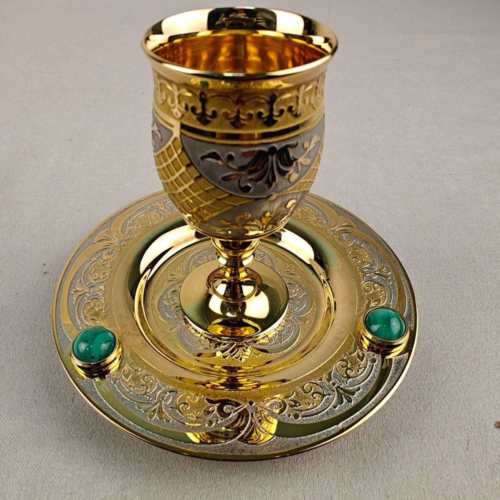 Набор с рюмочкой "Малахитовый"