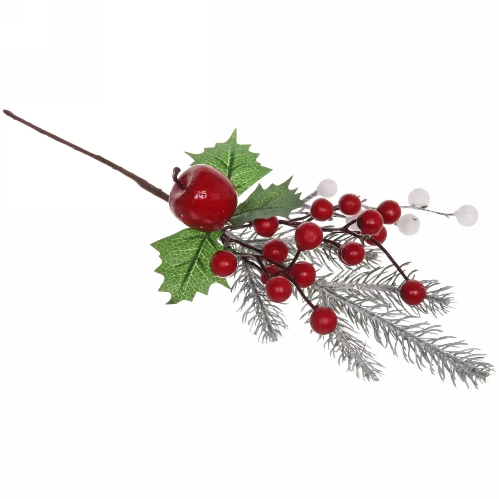 Ветка хвойная «Яблоневый этюд», 34 см