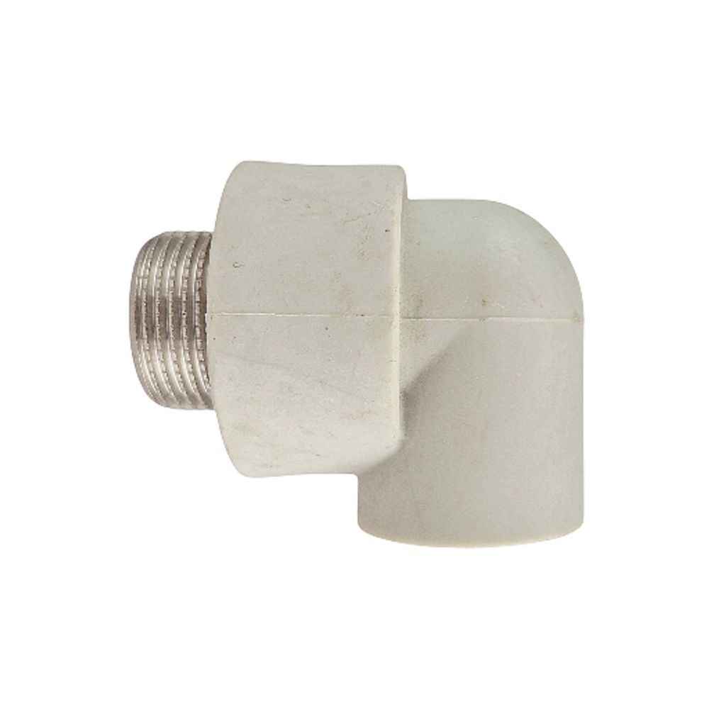 Угольник комбинированный НР Ø 25*3/4 PPR (серый)