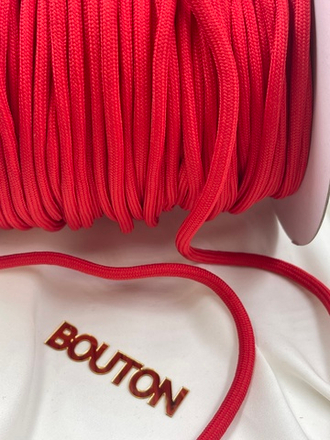 Шнур круглый красный метражом 5 мм